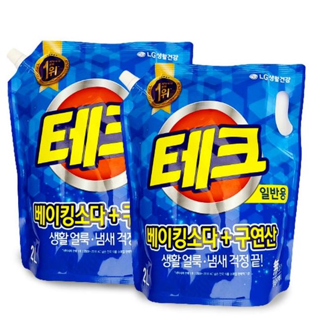앨지 테크 베이킹소다 구연산 액체세제 2L 1+1