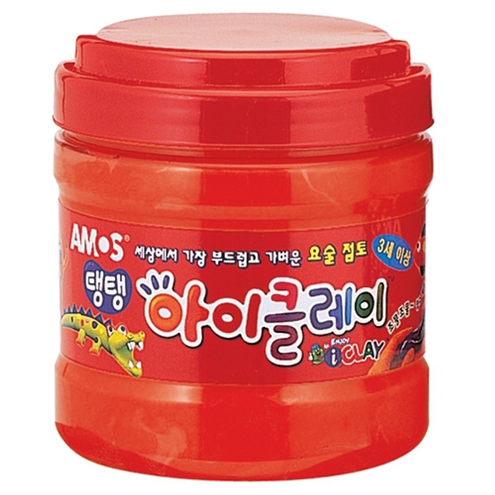 아모스 23000 탱탱아이클레이 400g 빨강 버켓 1개입