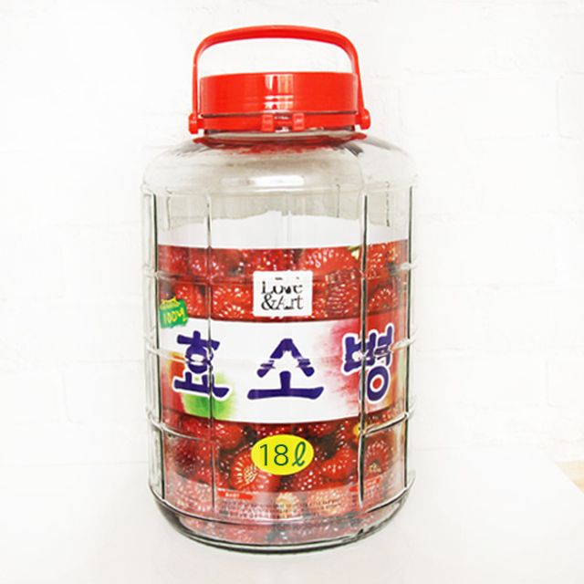 담금주병 100년효소병 18L 담금용기 유리병 술병 유리밀폐용기 담금주병 100년효소병 18L 담금용기 유리병 술병 유리밀폐용기