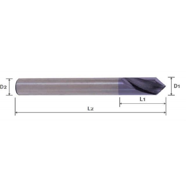 NC스포팅드릴(초경코팅)90 D16X29X90 (DH315160) NS