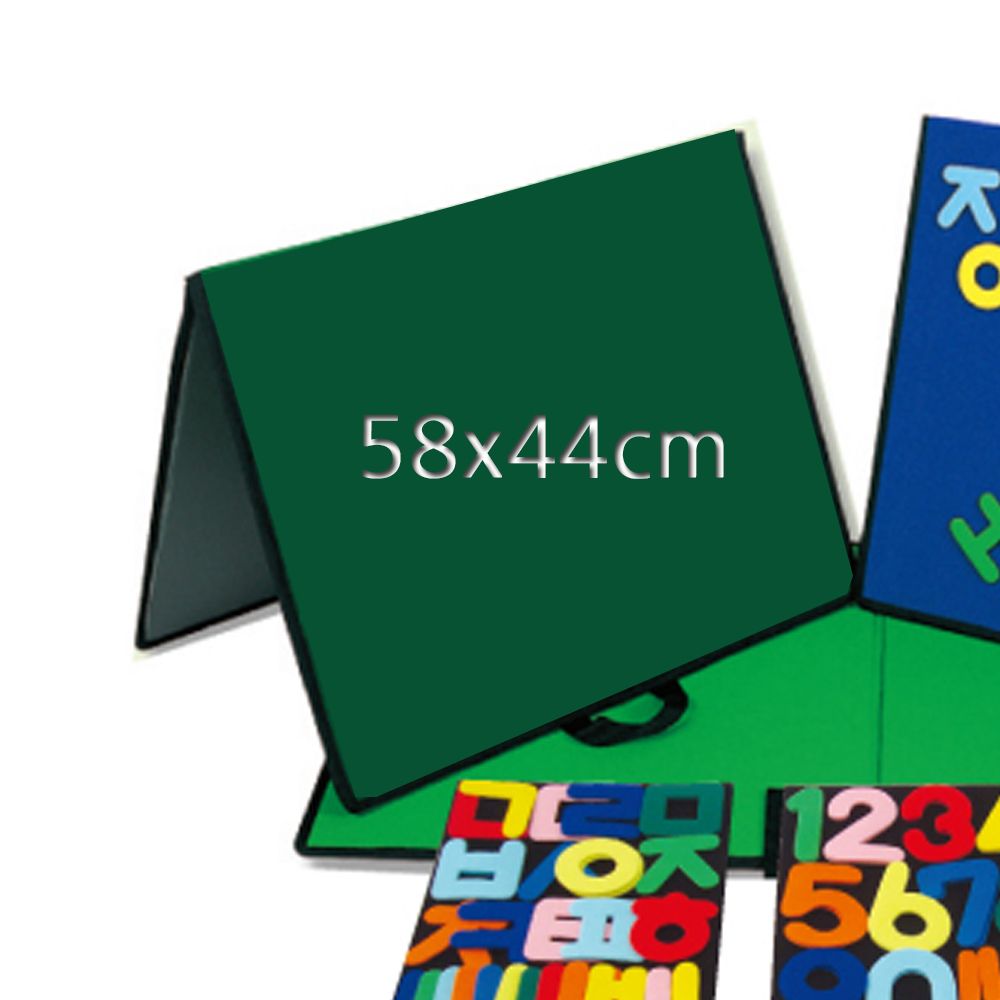 삼각자료판(고정핀)-초록 58X44cm 찍찍이보드판