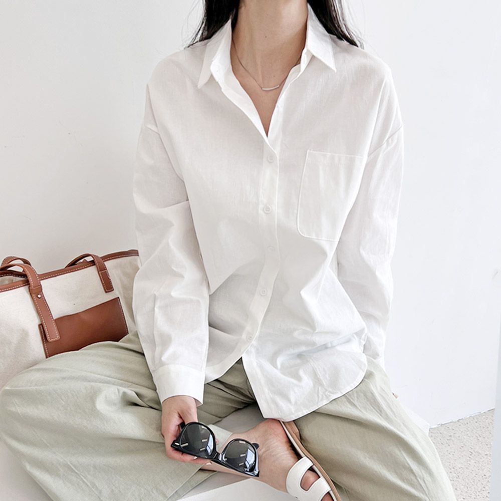 셔츠 남방 블라우스 린넨 오버핏 여자어반 셔츠