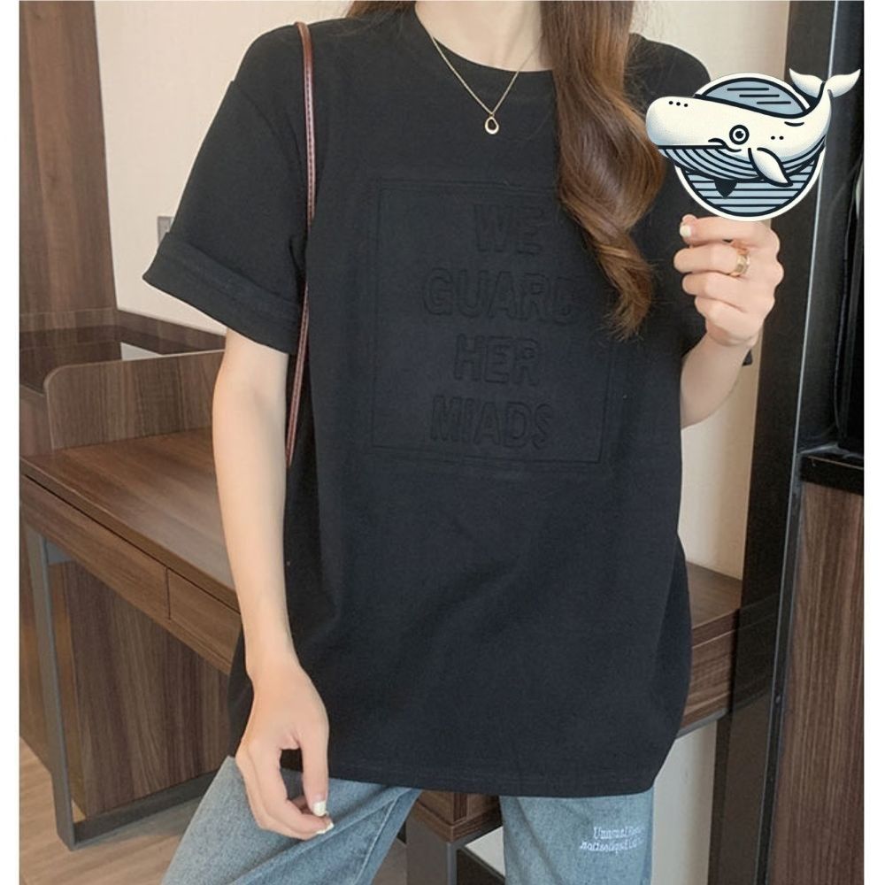 여름 루즈핏 반팔티 가벼운 여성용 기본 티셔츠