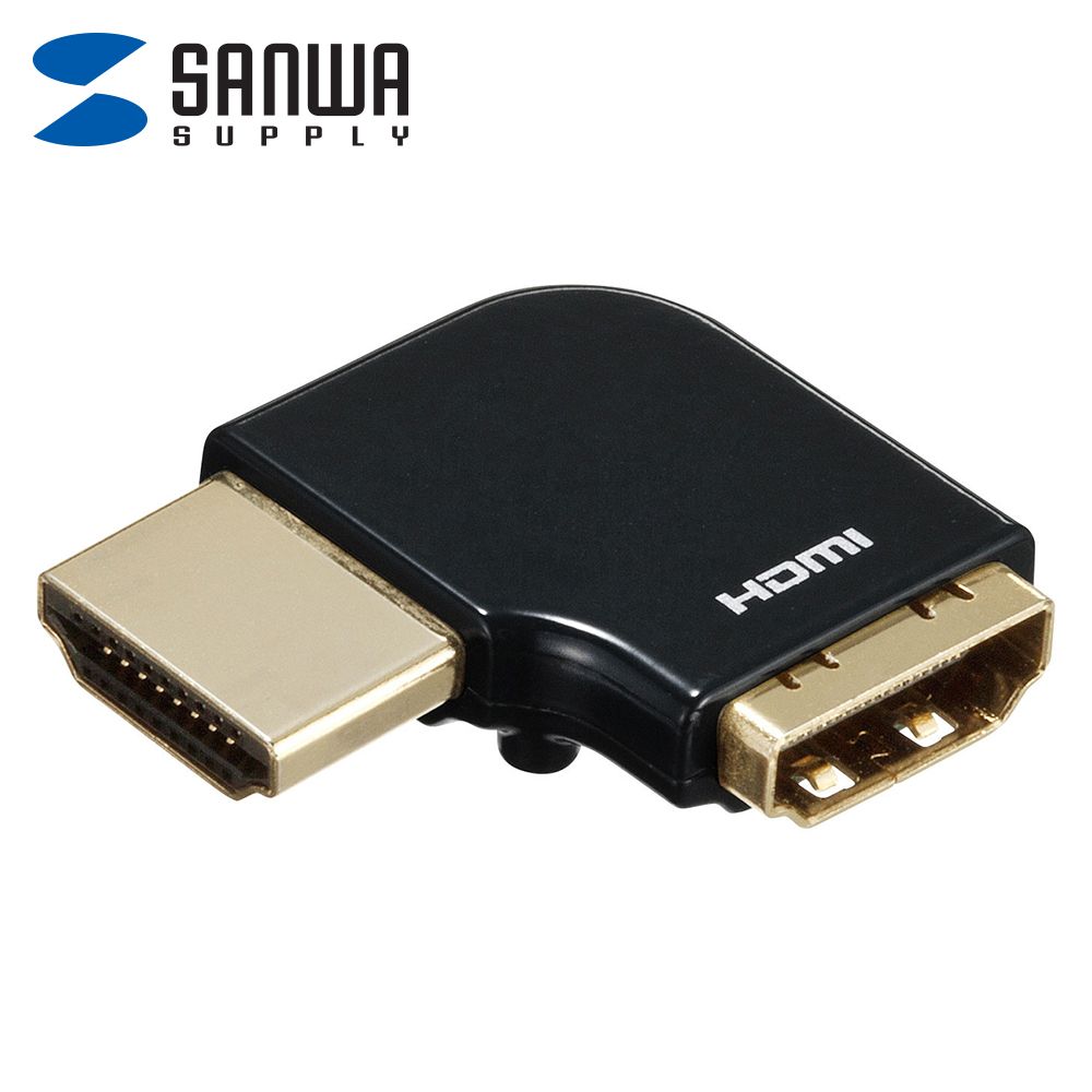 산와서플라이 AD-HD22LYL HDMI M F 왼쪽 꺾임 젠더