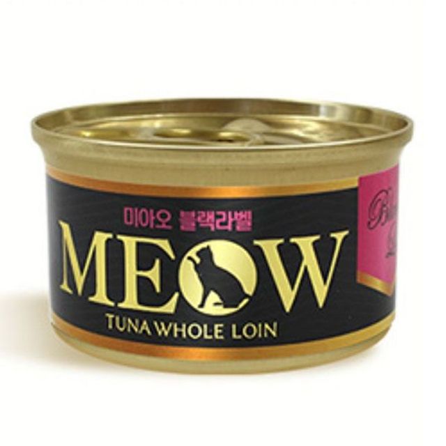 미아오 블랙라벨 고양이 캔 고양이 간식 참치 85g 24p