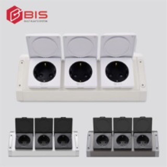 BIS 빌트인콘센트 BIB-003 크림화이트 방우 커버 가