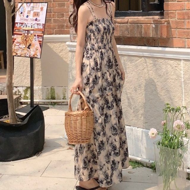플라워 쉬폰 빅사이즈 기본 원피스 데이