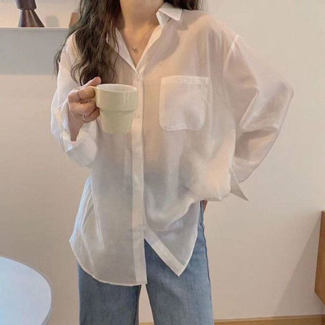 셔츠블라우스 X 셀러허브 카라넥 셔츠 5컬러