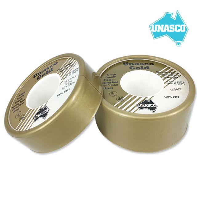 Unasco 유나스코 골드 초고밀도 테프론 테이프 25.4mm