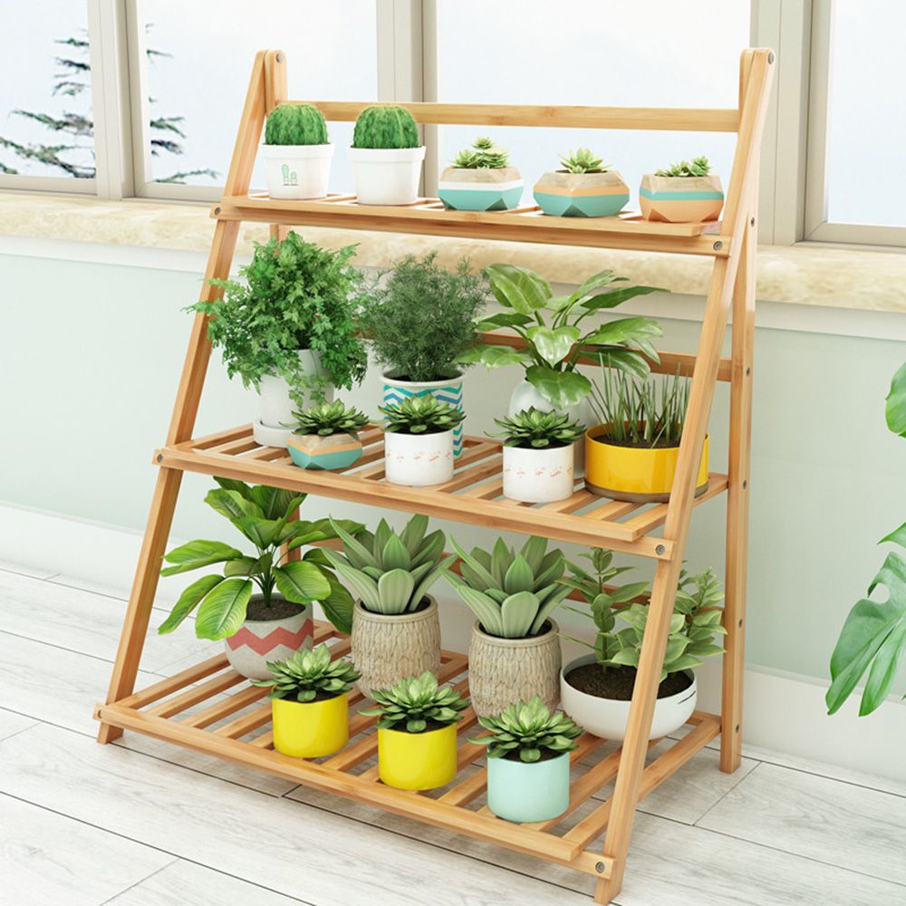 3단 60cm 대나무 화분진열대A 가드닝