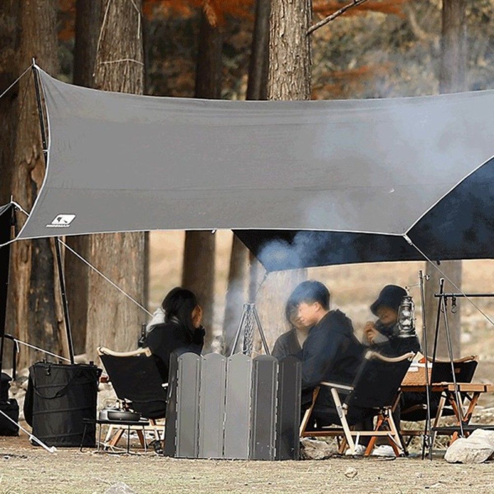 블랙 캠핑 고강도 바람막이 간편한 고정 옵션 2