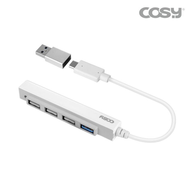 코피 필라 USB3.0+2.0 4포트 허브(타입C 변환젠더