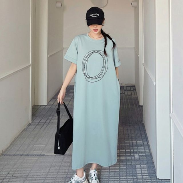 루즈핏 롤업 반팔 기본 면 데이