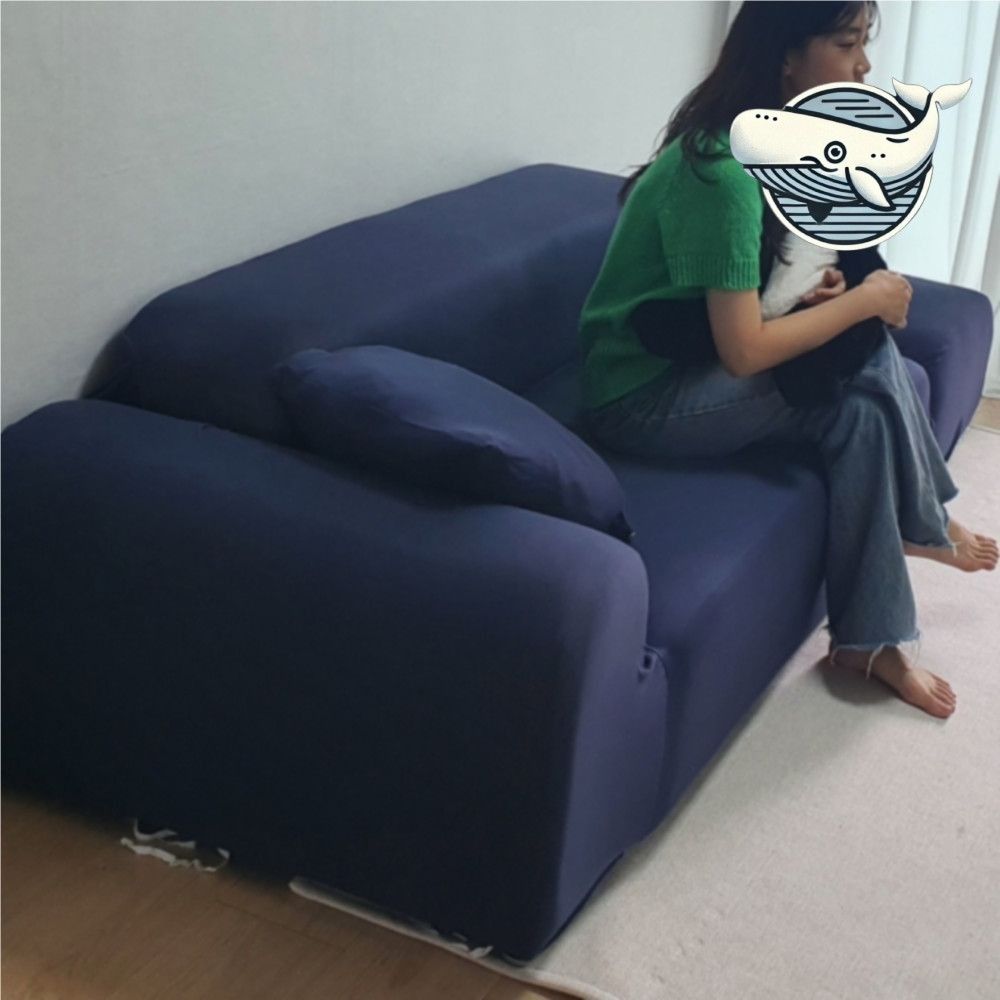 다목적 다크블루 패브릭 소파커버 홈 인테리어