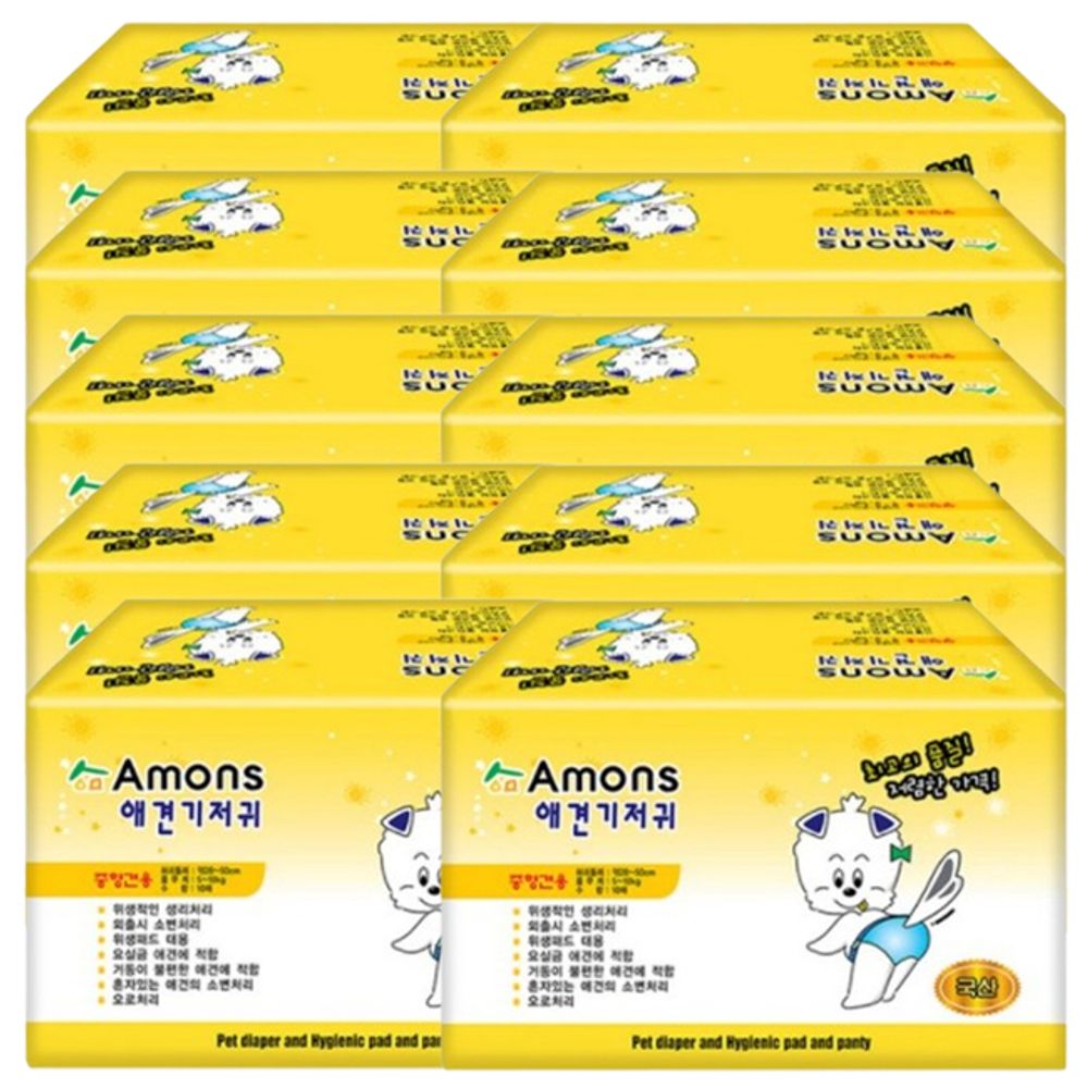 강아지 기저귀 암컷 중형견용 10매입 10P 매너벨트