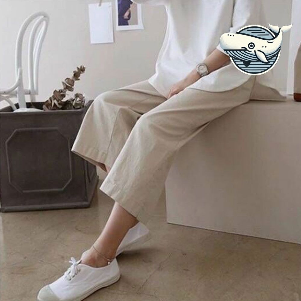 여름 린넨 와이드바지 편안한 통기성 팬츠