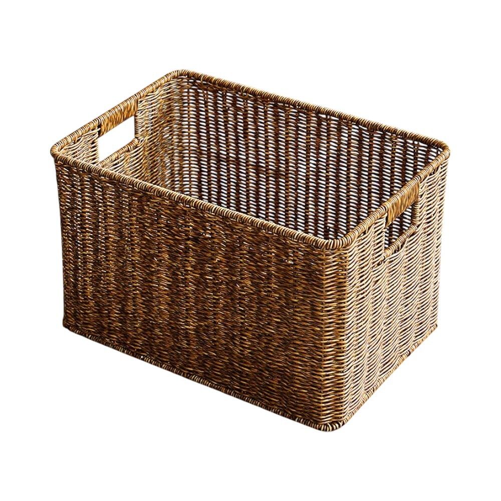 사각 라탄 보관함 (44x30cm 월넛) JT21