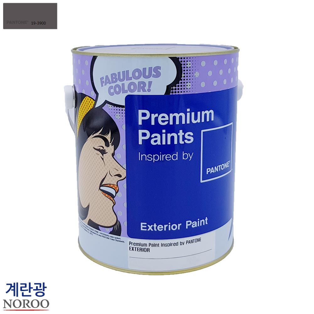 팬톤 외부용 계란광 수성페인트 4L 회색19-3900