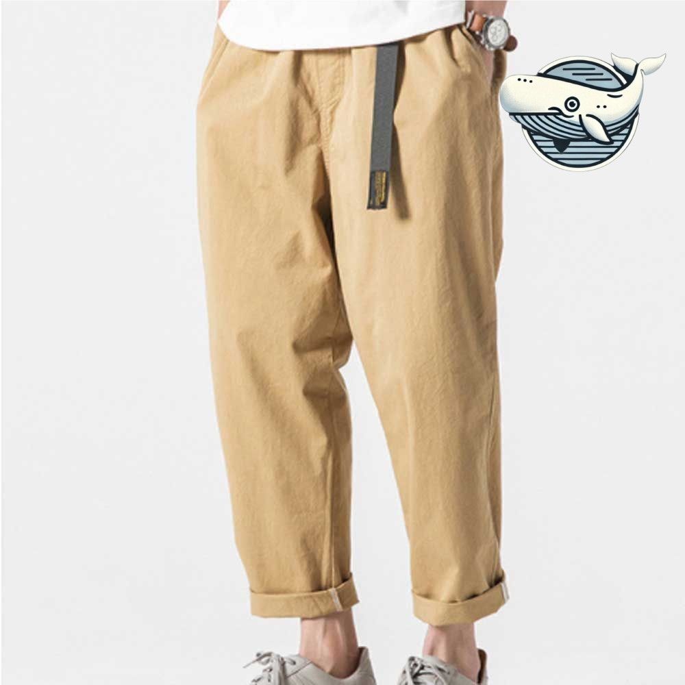 캐주얼 남성 와이드 면팬츠 여름 데일리 편안한