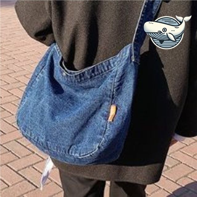 빈티지 여성 데님 숄더백 캐주얼 여행 크로스백
