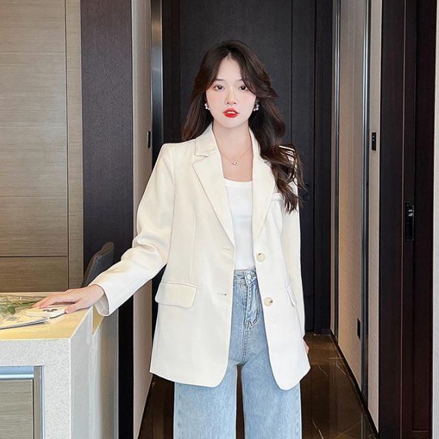 여성 봄 가을 데일리룩 베이직 심플 카라 자켓