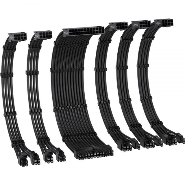 PSU 연장 16AWG 슬리빙 케이블 블랙 6종 EZDIY-FAB