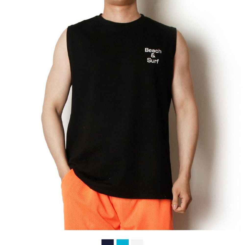 비치 남자 나시