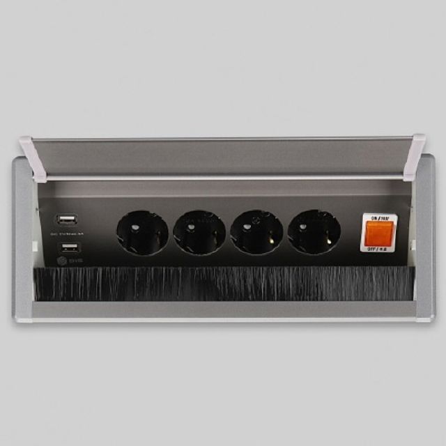 빌트인가구 책상 매입콘센트 BID-402MF 다크그레이