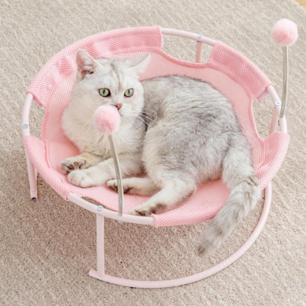 고양이 해먹 침대 매쉬 애완동물 원형 장난감 조립