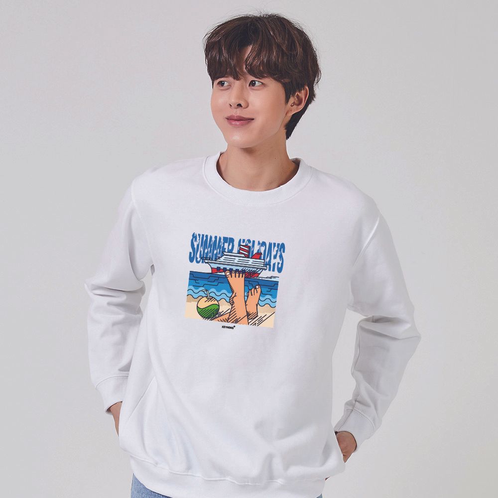 키밍 Summer holidays 맨투맨 후드