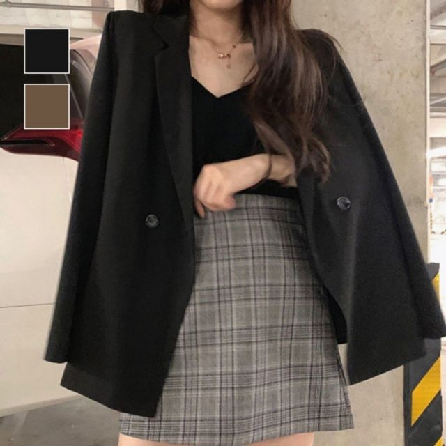 박시한 느낌 베이직디자인 데일리 여성 자켓