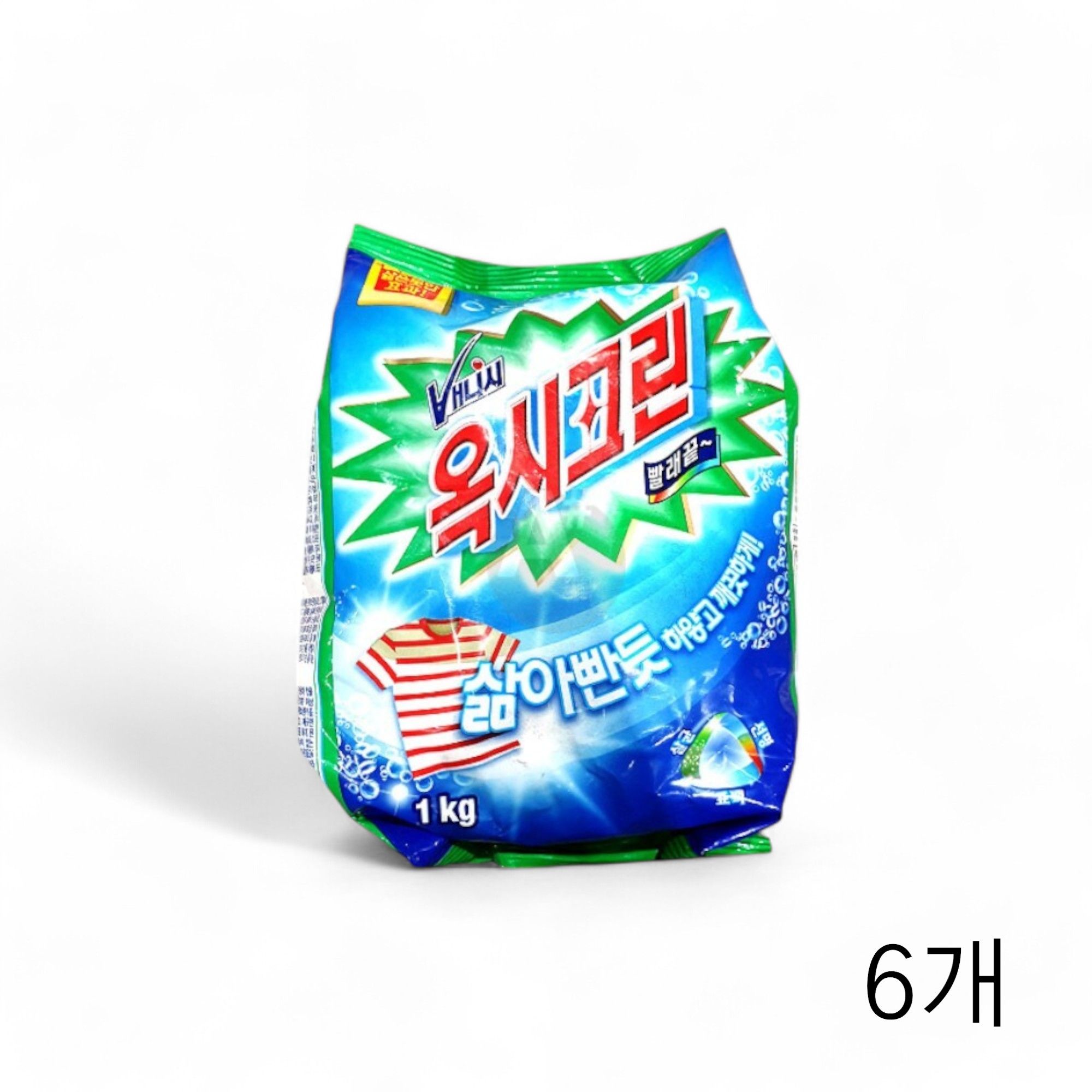옥시크린 세탁세제 1kg X 6개 일반세탁기용 분말세제
